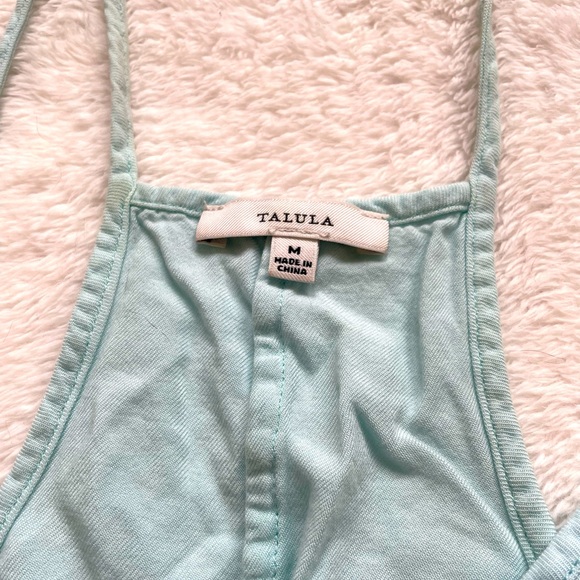 Aritzia Talula tank top light blue turquoise spaghetti lover camisole medium - Picture 2 of 5